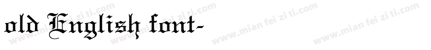 old English font字体转换